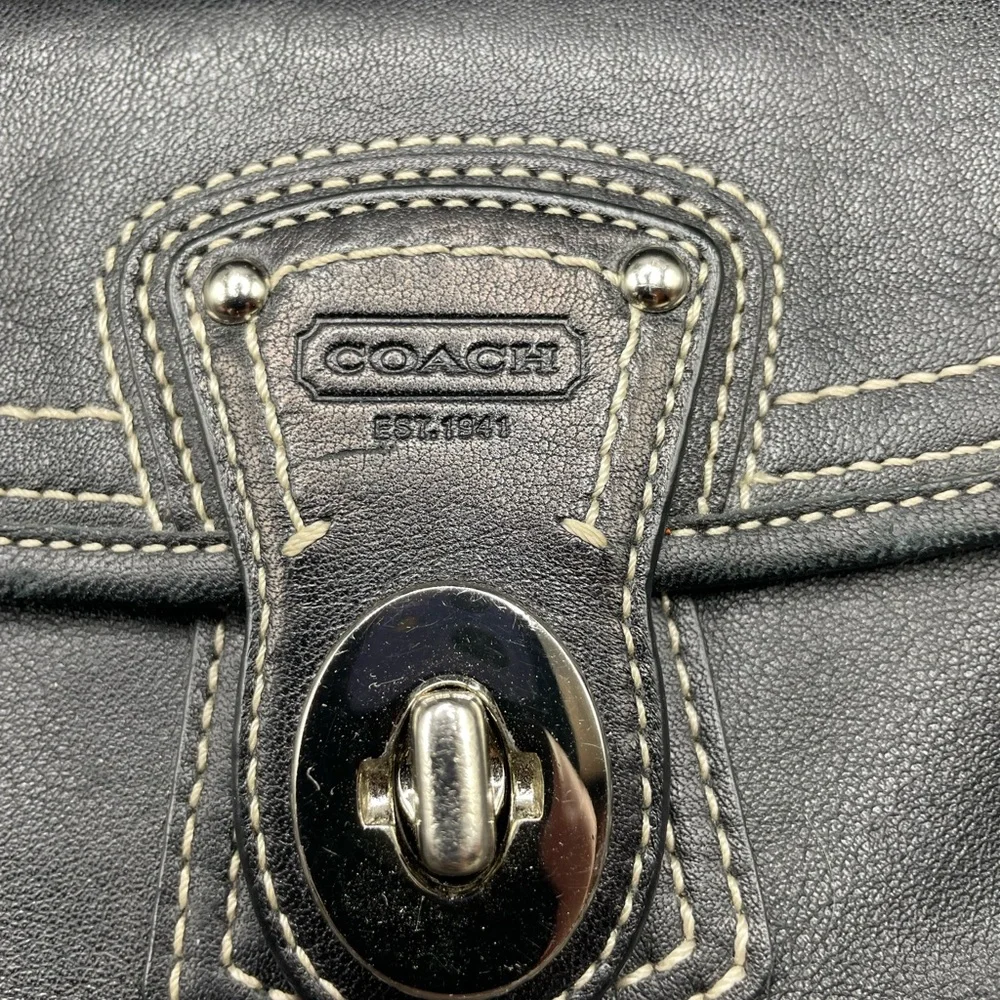 Coach Black Leather Women's Wristlet - Picture 2 of 6